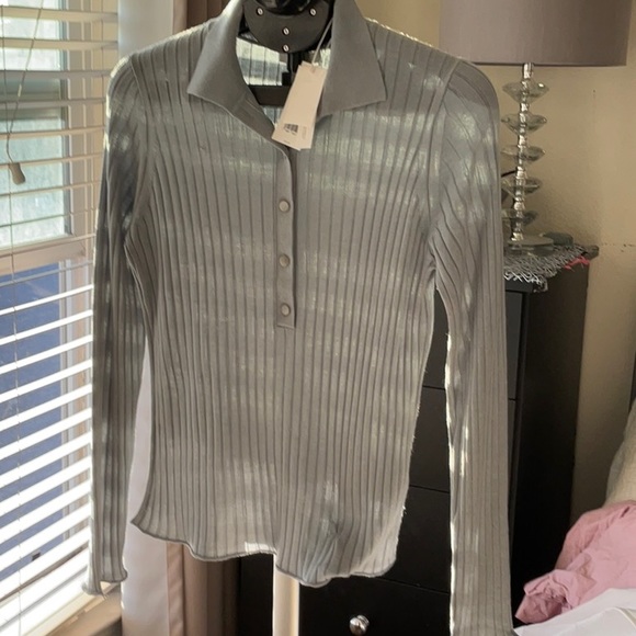 Vince ribbed polo sweater cardigan - Picture 2 of 12